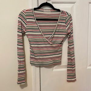 Urban Outfitters Deep V 70s disco top